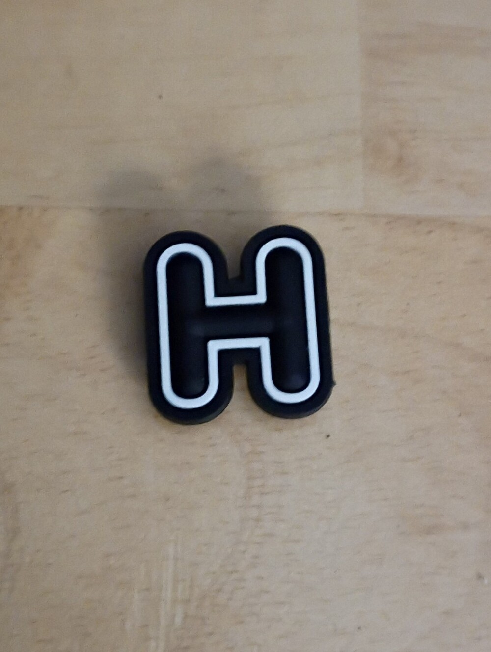 10 for $10 Jibbitz Croc Charms - Letter H Black & White 3 - New Shoe Charm